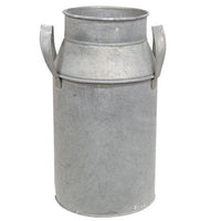 Natural Zinc Milk Can 105H - The Fox Decor