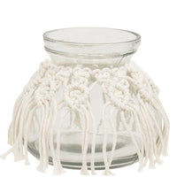 Macrame Boho Glass Vase Medium - The Fox Decor