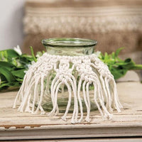 Macrame Boho Glass Vase Small - The Fox Decor