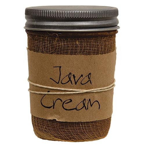 Java Cream Jar Candle 8oz - The Fox Decor