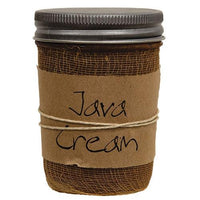 Java Cream Jar Candle 8oz - The Fox Decor