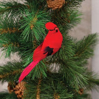 Velvet Feather Cardinal Clip - The Fox Decor