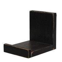 Distressed Black Wooden Bowl Frame Holder - The Fox Decor