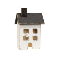 Distressed Wooden Small White Light Up House - The Fox Decor