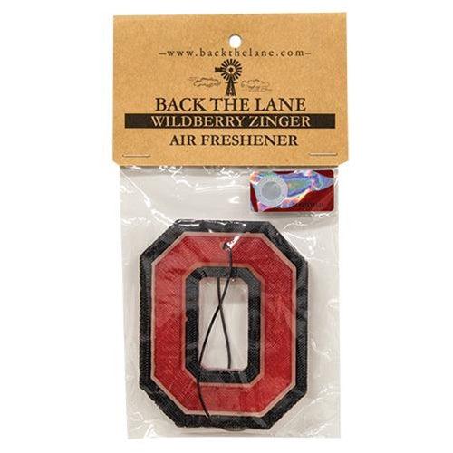 Black Outline Block Letter O Air Freshener Wildberry Zinger - The Fox Decor