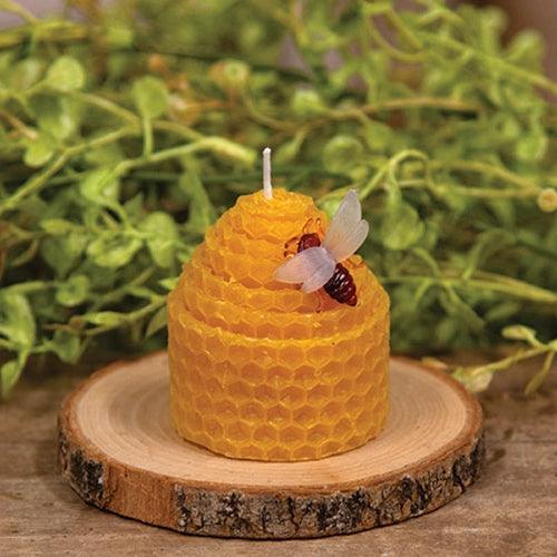 Yellow Honeycomb Bee Charm Candle - The Fox Decor