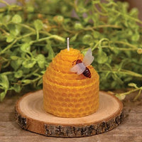Yellow Honeycomb Bee Charm Candle - The Fox Decor