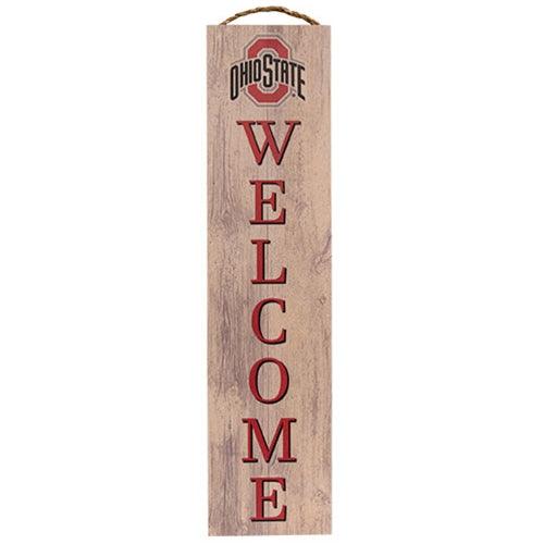 OSU Distressed Welcome Leaning Sign 24 - The Fox Decor