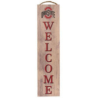 OSU Distressed Welcome Leaning Sign 24 - The Fox Decor