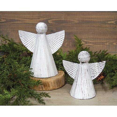 2 Set Shabby Chic Metal Angels - The Fox Decor