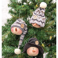 Snowy Snowman Ornament 3 Asstd - The Fox Decor