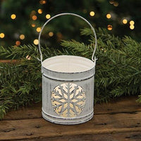 Shabby Chic Metal Snowflake Votive Lantern - The Fox Decor