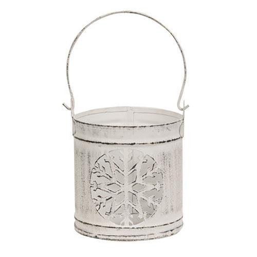 Shabby Chic Metal Snowflake Votive Lantern - The Fox Decor