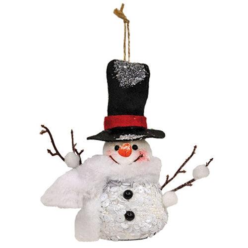 Twig & Sequin Snowman Ornament 2 Asstd - The Fox Decor