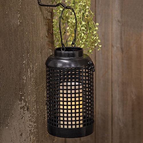 Black Metal Hanging Porch Lantern - The Fox Decor