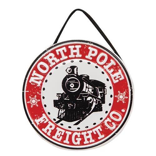 North Pole Freight Co Embossed Metal Ornament - The Fox Decor