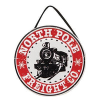 North Pole Freight Co Embossed Metal Ornament - The Fox Decor