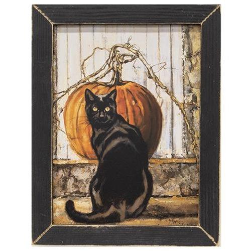 Black Cat Framed Print 12x16 - The Fox Decor