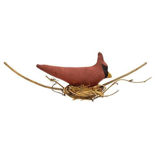 Stuffed Nesting Cardinal - The Fox Decor