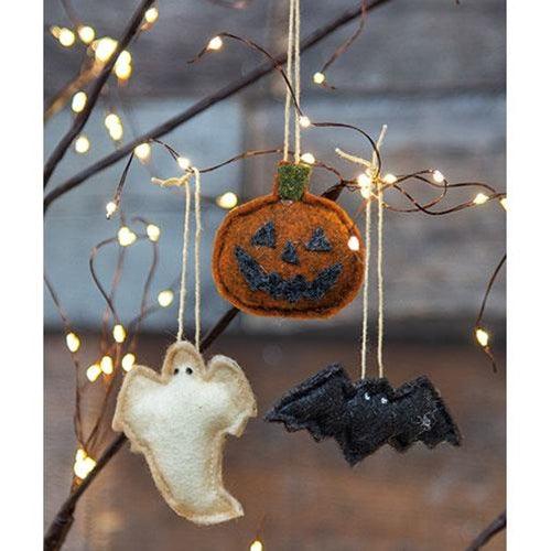 3 Set Felt Halloween Ornaments - The Fox Decor