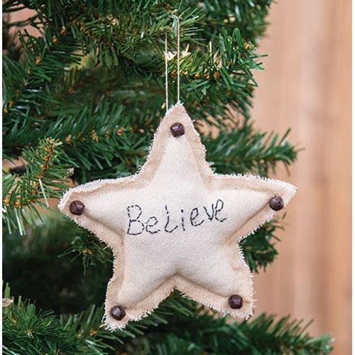 Believe Star Ornament - The Fox Decor