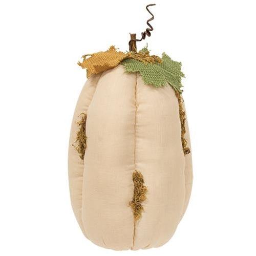 Mossy White Stuffed Pumpkin - The Fox Decor