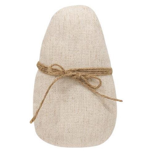 Large Ivory Egg With Jute Bow - The Fox Decor