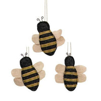 3 Set Mini Bee Ornaments - The Fox Decor