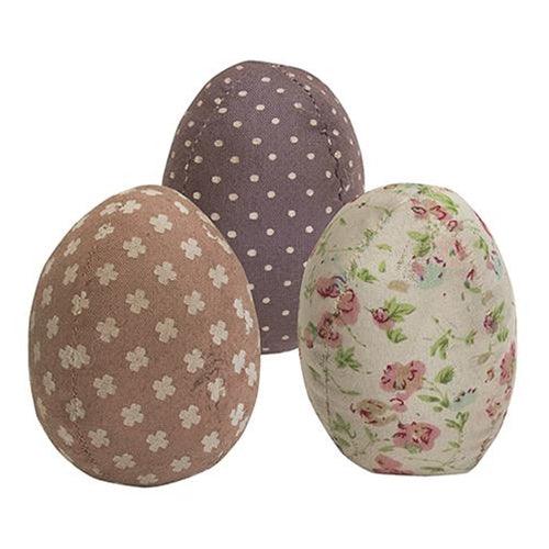 Vintage Fabric Egg 3 Asstd - The Fox Decor