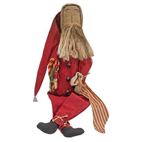 Father Christmas Doll With Candy Canes & Stocking - The Fox Decor