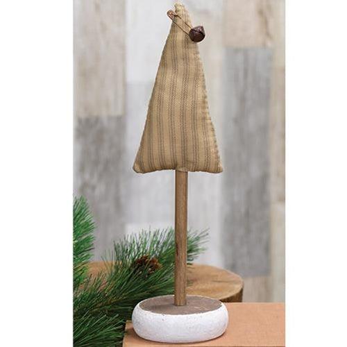 Green Ticking Stripe Christmas Tree on Base 11 - The Fox Decor