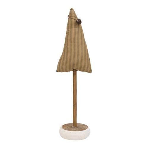 Green Ticking Stripe Christmas Tree on Base 13 - The Fox Decor