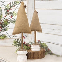 Burlap Christmas Tree on Base 12 - The Fox Decor