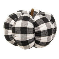 Black & White Buffalo Check Stuffed Pumpkin 8 - The Fox Decor
