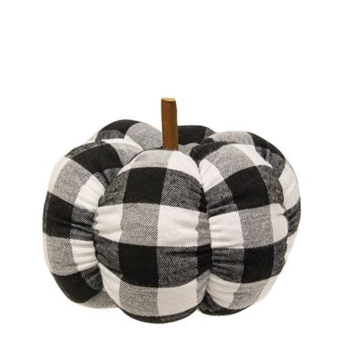 Black & White Buffalo check Stuffed Pumpkin 65 - The Fox Decor