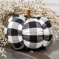 Black & White Buffalo check Stuffed Pumpkin 65 - The Fox Decor