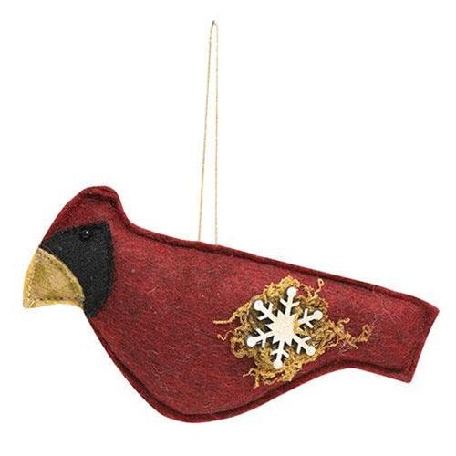 Felt Cardinal With Snowflake Ornament - The Fox Decor