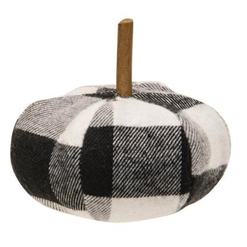 Black & White Buffalo check Stuffed Pumpkin 3 - The Fox Decor