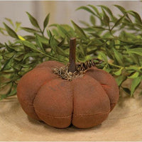 Orange DIstressed Fabric Pumpkin - The Fox Decor