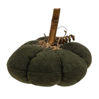 Green Distressed Fabric Pumpkin - The Fox Decor