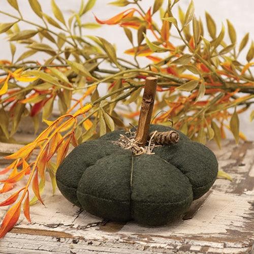 Green Distressed Fabric Pumpkin - The Fox Decor