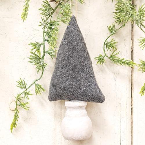 Solid Gray Fabric Christmas Tree Ornament 6 - The Fox Decor
