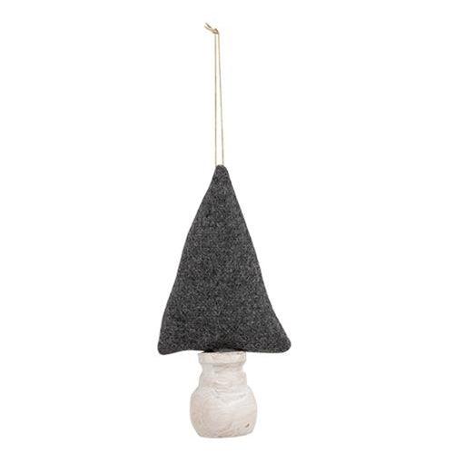Solid Gray Fabric Christmas Tree Ornament 6 - The Fox Decor