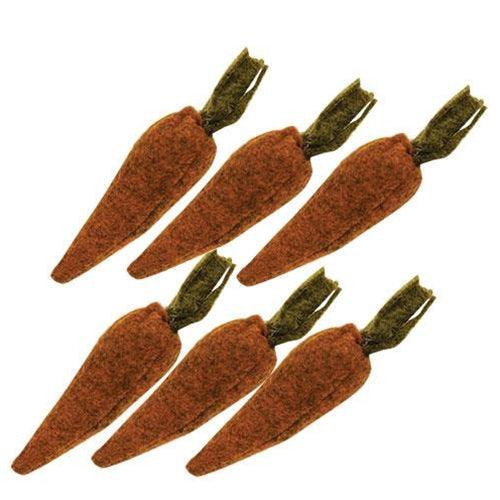 6 Set Felt Carrots 325 - The Fox Decor
