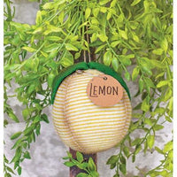 Striped Fabric Primitive Lemon Ornament - The Fox Decor