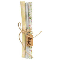 3 Bundle Patterned Fabric Straws - The Fox Decor