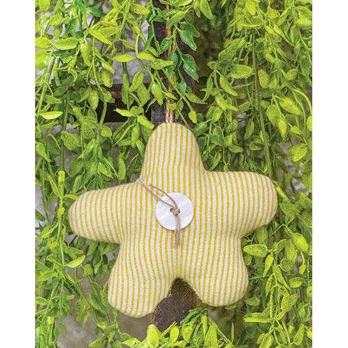 Yellow Striped Flower Ornament - The Fox Decor