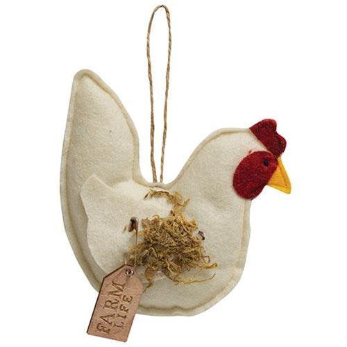 Felt Farm Life Chicken Ornament - The Fox Decor