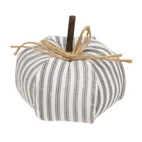 Ticking Stripe Stuffed Pumpkin 475 - The Fox Decor