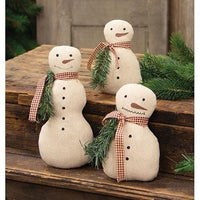 Large Primitive Snowman Hanger - The Fox Decor